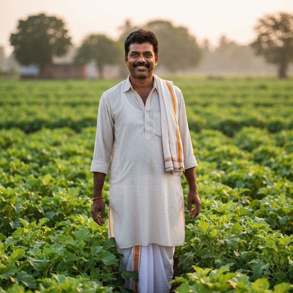 Indian farmer in field